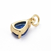 Brass Micro Pave Cubic Zirconia Pendants ZIRC-E164-64G-B-2