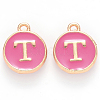 Golden Plated Alloy Enamel Charms X-ENAM-S118-08T-1