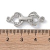 Rack Plating Brass Micro Pave Clear Cubic Zirconia Fold Over Clasps KK-NH0002-03F-P-3