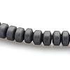 Matte Style Frosted Non-magnetic Synthetic Hematite Column Beads Strands G-M079-04-1