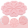 4Pcs 4 Colors Silicone Placemats AJEW-GF0008-27-6