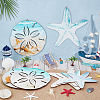 3Pcs Summer Ocean Wood Round Wall Decoration WOOD-PH0003-76-4