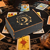 Rectangle Engraved Plywood Wooden Tarot Storage Boxes with Sliding Lid CON-WH20008-10A-7