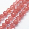 Cherry Quartz Glass Beads Strands G-I199-28-6mm-1