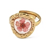 316 Stainless Steel with Epoxy Resin Ring RJEW-Z031-02A-2