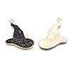 Rack Plating Alloy Enamel Pendants PALLOY-N164-015-3