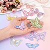 10Pcs 10 Styles Computerized Embroidery Cloth Self Adhesive Patches PATC-TA00001-04-6