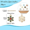 20Pcs 10 Colors Christmas Style Alloy Enamel Pendants ENAM-YW0004-39-2