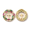 Brass Micro Pave Cubic Zirconia Pendants KK-A180-14G-01-1