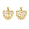 Brass Shell Pendants CU-CBA9482-05G-04-1