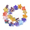 Star Handmade Millefiori Glass Beads Strands LK-R004-78-2