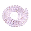 Transparent Electroplate Glass Beads Strands EGLA-Q132-6MM-01A-12-2