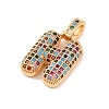 Brass Micro Pave Cubic Zirconia Pendants KK-C076-29H-G02-2