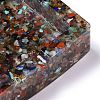 Resin with Natural Mixed Stone Chip Stones Ashtray DJEW-F015-04A-2