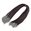 Waxed Cotton Cord Necklace Making MAK-S034-005-1