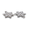 Snowflake Alloy Enamel Pendants ENAM-R041-34-3