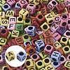 DIY 6mm Cube Bead Stretch Bracelet Kits for Children's Day DIY-YW0001-82-6