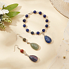 10Pcs 10 Style Natural & Synthetic Gemstone Pendants G-NB0002-57-5