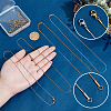 10Pcs 2 Colors 0.9MM 304 Stainless Steel Snake Chain Necklaces STAS-AR0002-64-3