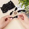 20 Pairs Handmade Chinese Frogs Knots Buttons BUTT-BC0001-06B-3