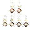 3 Pairs Glass Dangle Earrings EJEW-MZ00709-2