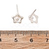 925 Sterling Silver Stud Earrings EJEW-D317-01S-5