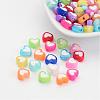 Transparent Heart Acrylic Beads X-TACR-S117-M-1