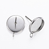 Non-Tarnish 304 Stainless Steel Stud Earring Settings STAS-H380-C-13P-1