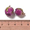 Preserved Rose with Golden Alloy Pendants FIND-M010-01B-3