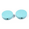 Painted Natural Poplar Wood Beads WOOD-S045-063A-07-3