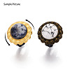 Adjustable Flower Alloy & Iron Bezel Cup Ring Base with Rotatable Tray MAK-T012-06B-5