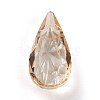 Embossed Glass Rhinestone Pendants GLAA-J101-06A-001GS-3