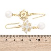 Brass Micro Pave Clear Cubic Zirconia Dangle Stud Earrings EJEW-F362-08G-5