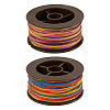 2 Rolls 2 Colors Segment Dyed Round Polyester Twisted Cords OCOR-TA0003-59E-1
