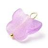 Frosted Two Tone Spray Painted Transparent Acrylic Pendants PALLOY-JF01810-02-3