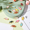 48Pcs 8 Colors Alloy Enamel Elephant Connector Charms ENAM-TA0001-80G-9