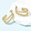 201 Stainless Steel Two-layer Stud Earrings EJEW-Z151-02G-1
