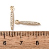 Brass Micro Pave Clear Cubic Zirconia Pendants KK-C253-08G-3
