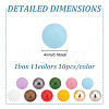 110Pcs 11 Colors Spray Paint Alloy Shank Buttons FIND-GO0002-44-2