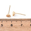 Brass Micro Pave Clear Cubic Zirconia Triangle Stud Earrings EJEW-L278-03G-5