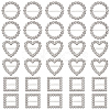 60Pcs 3 Styles Alloy Rhinestone Slider Buckles FIND-CY0001-92-1