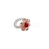 Flower Glass Bead Finger Rings FS-WGA48DA-01-1