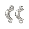 304 Stainless Steel Crescent Moon Links Connector Charms STAS-D211-02P-1