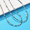 Natural Multicolor Tourmaline Beaded Necklaces NJEW-JN02492-08-3