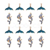 50Pcs 2 Style Alloy Enamel Pendants ENAM-LS0001-10LG-2