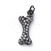 Brass Micro Pave Cubic Zirconia Pendants ZIRC-G157-24-02-2