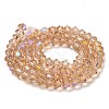 Transparent Electroplate Glass Beads Strands GLAA-F029-2mm-D12-2
