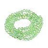 AB Color Plated Transparent Glass Rondelle Beads Strands EGLA-T029-4mm-10L-2