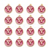 Golden Plated Alloy Enamel Charms X-ENAM-S118-08Y-2