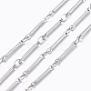 Real Platinum Brass Bar Link Chains CHC-R126-13P-2